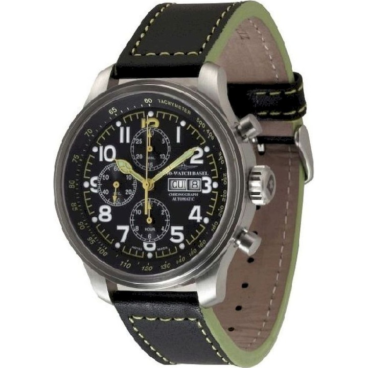 Ceas Barbatesc, Zeno-Watch, 8557TVDD-7-a18, Negru