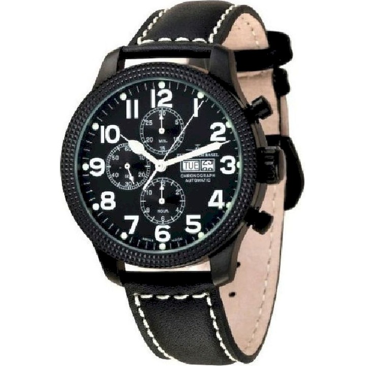 Ceas Barbatesc, Zeno-Watch, 8557TVDD-Xbk-a1, Negru