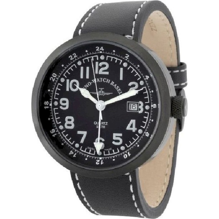 Férfi karóra, Zeno-Watch, B554Q-GMT-bk-a1, fekete