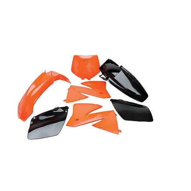 Kit de plastice MX Polisport pentru KTM SX 2001-2002, Orange/Negru
