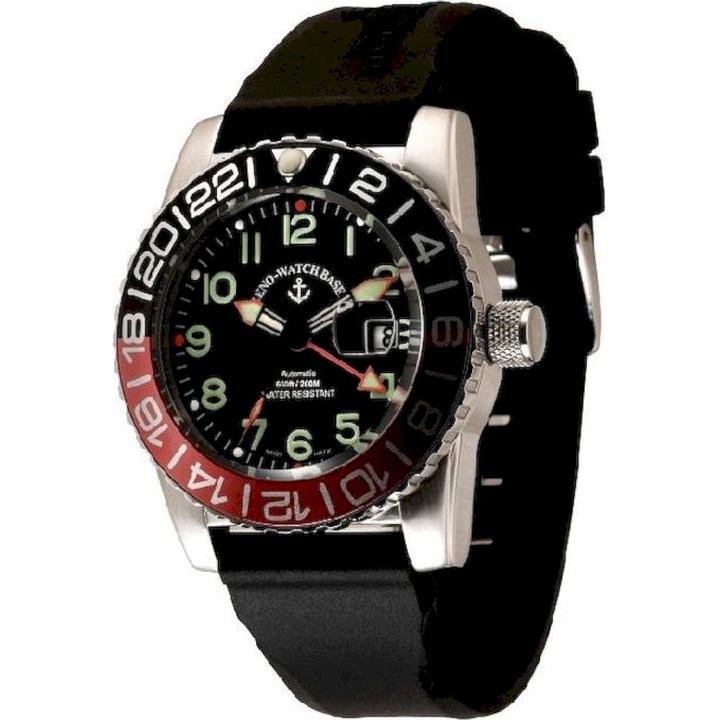 Ceas Barbatesc, Zeno-Watch, 6349GMT-12-a1-7, Negru