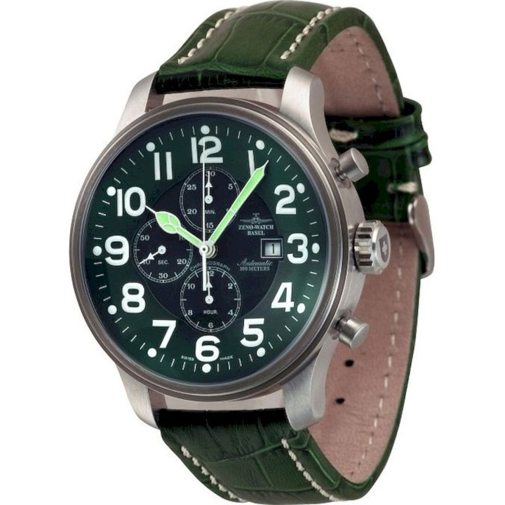 Ceas Barbatesc, Zeno-Watch, 10557TVD-a8, Verde