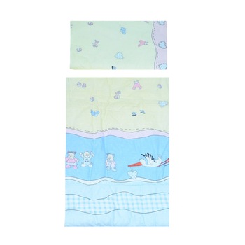 Set lenjerie de pat 5 piese 120 x 90 cm pentru bebelusi Ankras SLPSB-4, Multicolor Set lenjerie de pat 5 piese 120 x 90 cm pentru bebelusi Ankras SLPSB-4, Multicolor