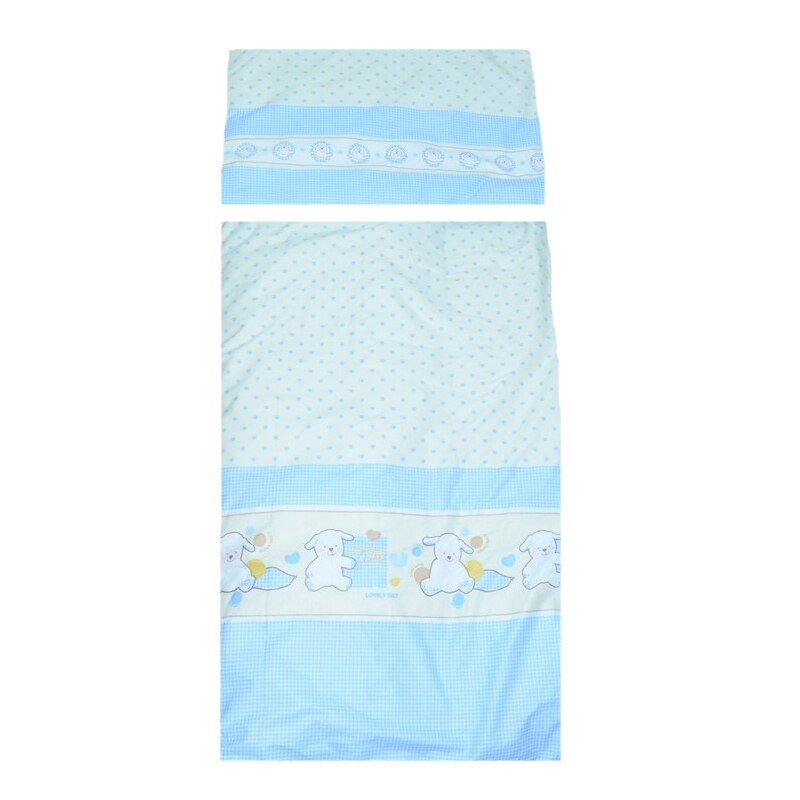 Lenjerie de pat 5 piese 100 x 135 cm pentru bebelusi Kiekzmerski SLPSB-8, Multicolor