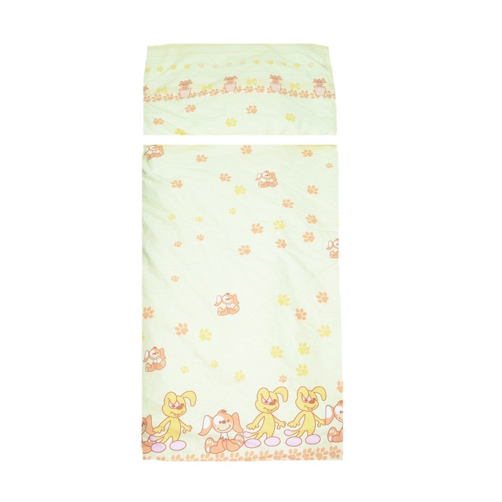 Lenjerie de pat 5 piese 100 x 135 cm pentru bebelusi IKS 2 62-300-3, Multicolor