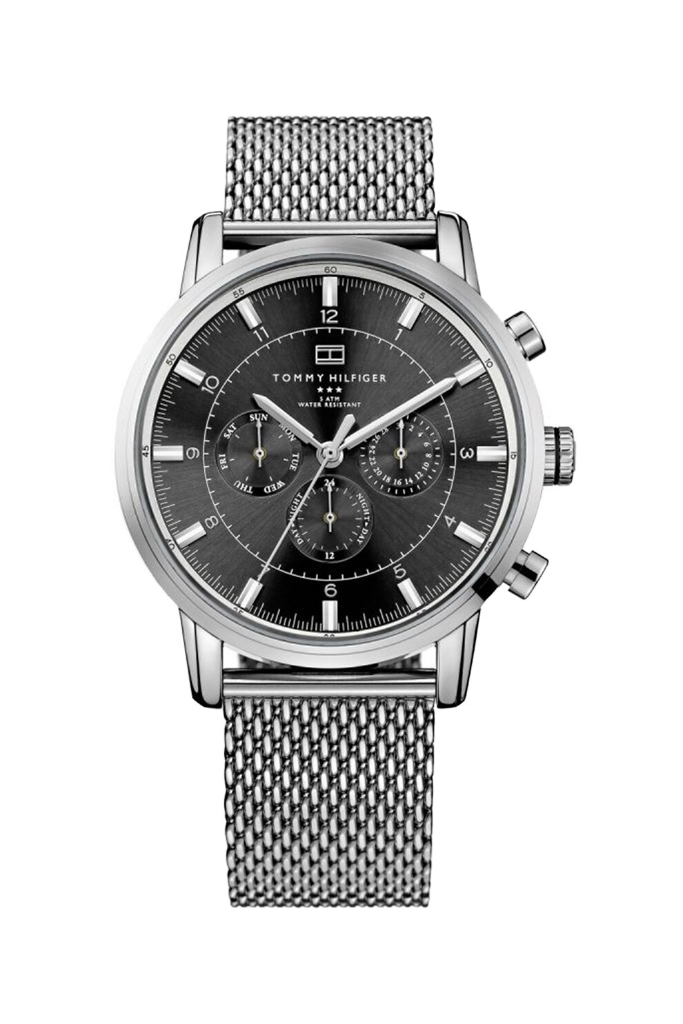Tommy Hilfiger, Ceas analog din otel inoxidabil, Argintiu