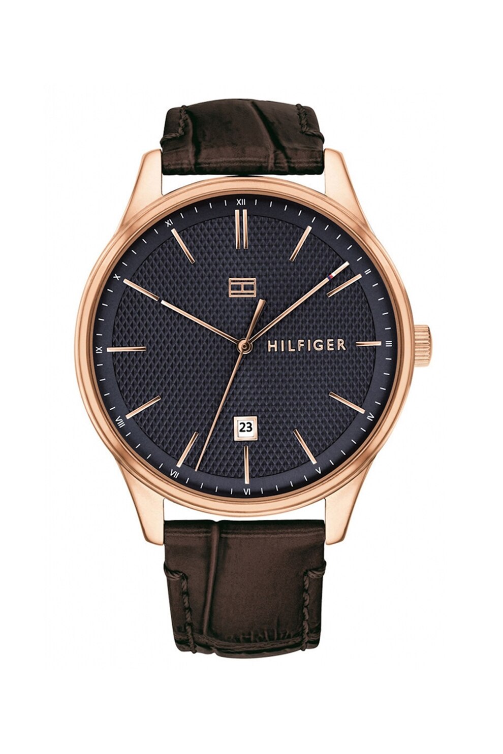 Tommy Hilfiger, Ceas cu o curea de piele, Maro