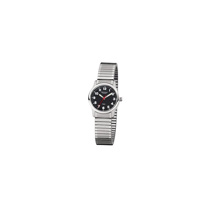 Ceas de dama Regent F-1016, Quartz, 28mm, 5ATM, Argintiu