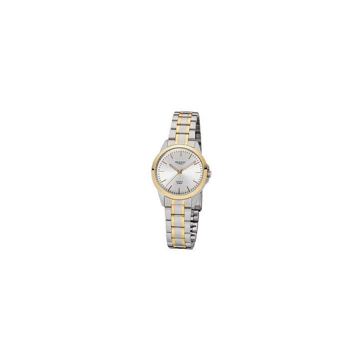 Ceas de dama Regent F-1005, Quartz, 29mm, 10ATM, Argintiu