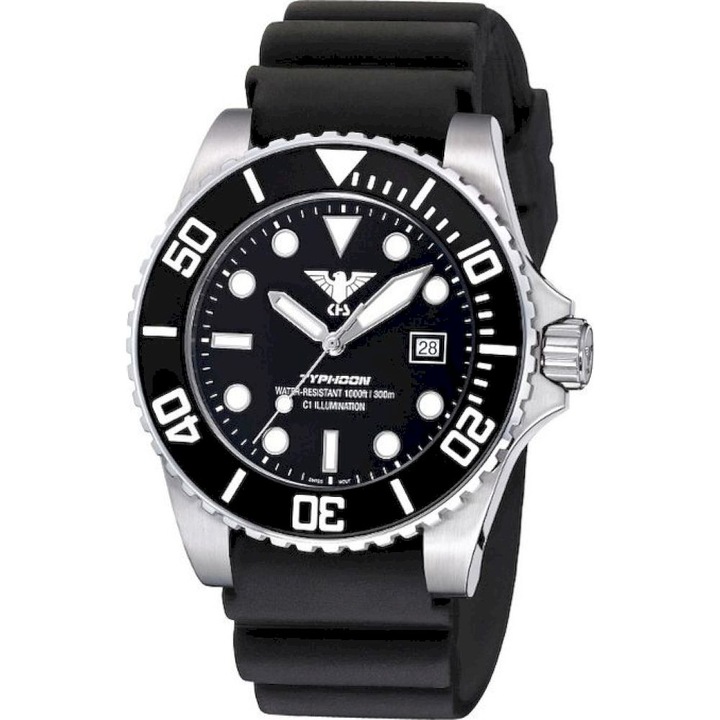 Ceas barbatesc KHS.TYS.DB Typhoon SWISS MADE 46mm 30ATM