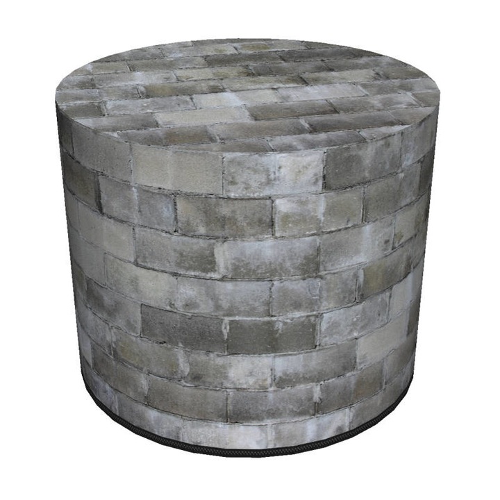 Puff zsámoly, Bertoni, Urban, dekoratív modell, 40x40x40 cm, kerek