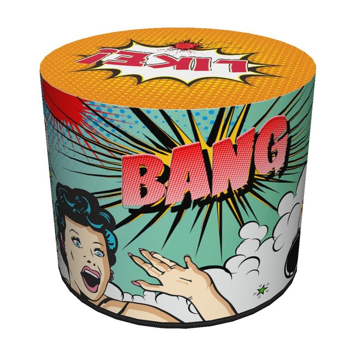 Puff, zsámoly, Bertoni, Rajzfilm, dekoratív modell, 40x40x40 cm, kerek