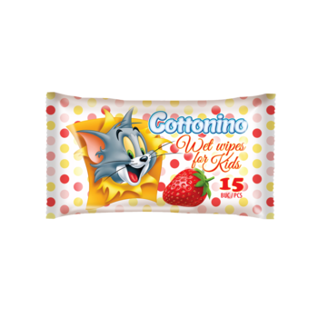 Servetele umede Cottonino Tom & Jerry, Strawberry, 15 buc Servetele umede Cottonino Tom & Jerry, Strawberry, 15 buc