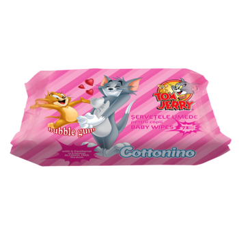 Servetele umede Cottonino Tom & Jerry, Bubble Gum, 72 buc Servetele umede Cottonino Tom & Jerry, Bubble Gum, 72 buc