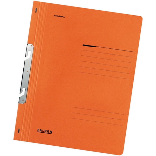 Dosar incopciat 1/1, carton 250 gr, portocaliu, Falken