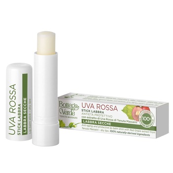 Balsam de buze cu extract de struguri rosii - Uva Rossa, 5 ML, Bottega Verde Balsam de buze cu extract de struguri rosii - Uva Rossa, 5 ML, Bottega Verde