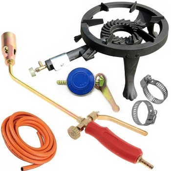 Arzator rotund exterior si interior,pirostrie din fonta,diametru 33cm+Arzator cu clapeta(parlitor)+Ceas butelie+2m furtun+2coliere Arzator rotund exterior si interior,pirostrie din fonta,diametru 33cm+Arzator cu clapeta(parlitor)+Ceas butelie+2m furtun+2coliere