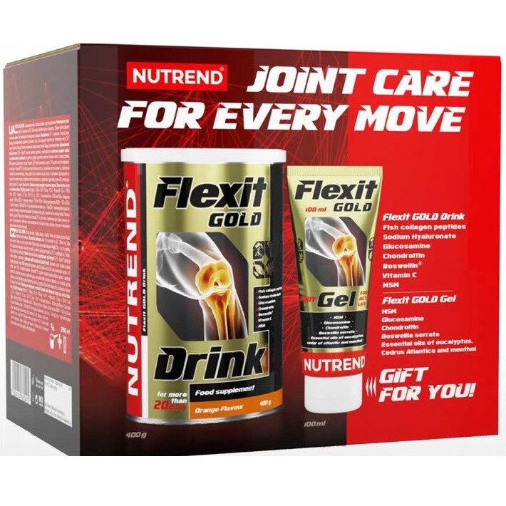 Nutrend Flexit Drink Gold 400 g + Flexit Gold Gel 100 ml