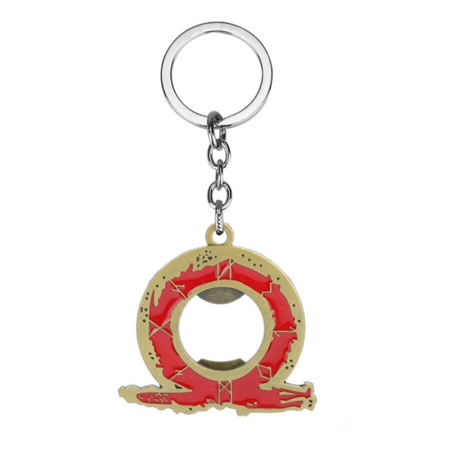 Breloc logo God of War 4, rosu-auriu