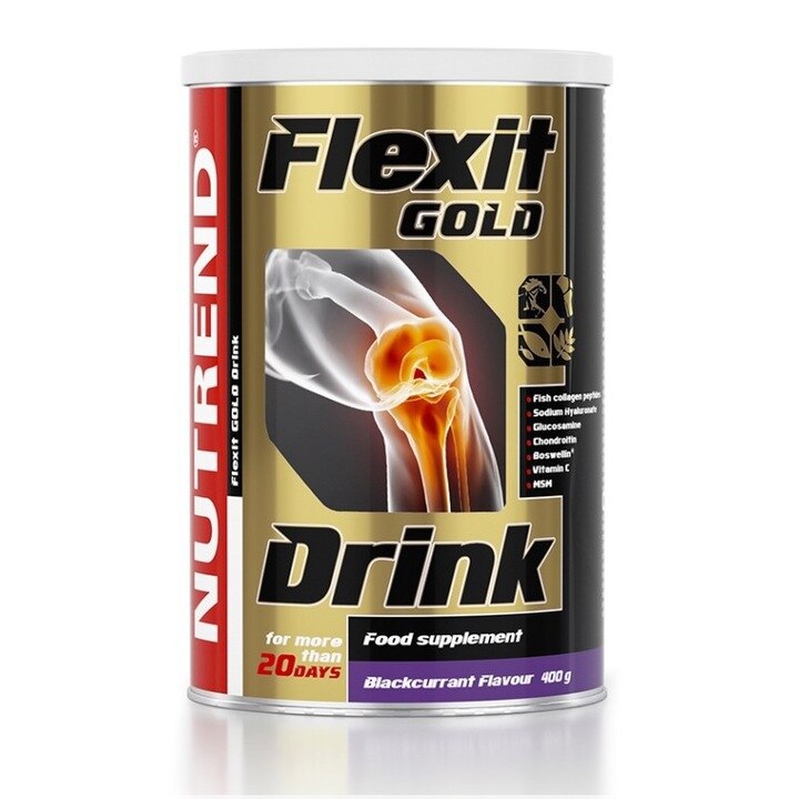 Pudra energizanta Nutrend, Flexit Gold Drink, Coacaze negre, 400 g