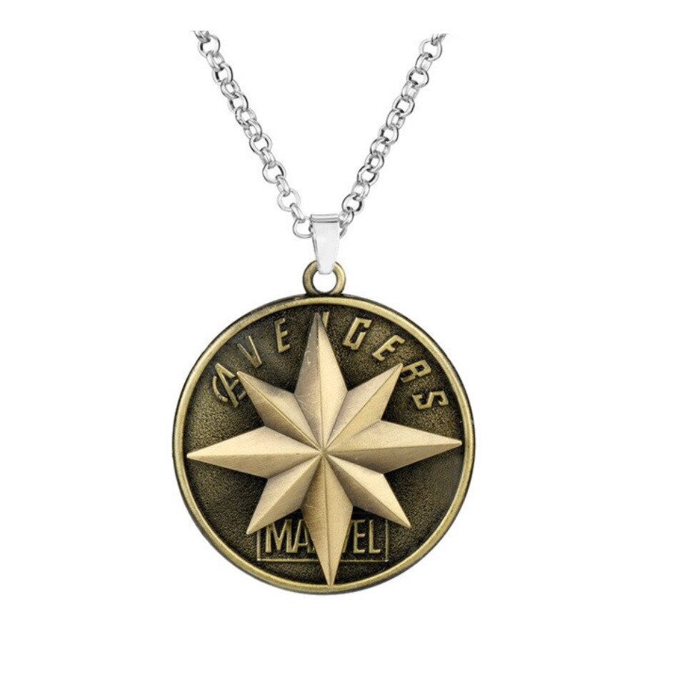 Lant cu medalion Captain Marvel, bronz