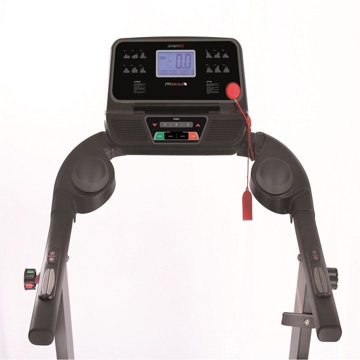 Banda de alergare EVERFIT TFK 355 SLIM, Motor 2.75 CP, Greutate utilizator 100 Kg, 12 programe de antrenament presetate, Sistem absortie socuri, Suport telefon/tableta