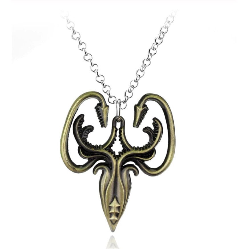 Lantisor cu Pandantiv Sigla Casei Greyjoy, colectia Game of Thrones, bronz