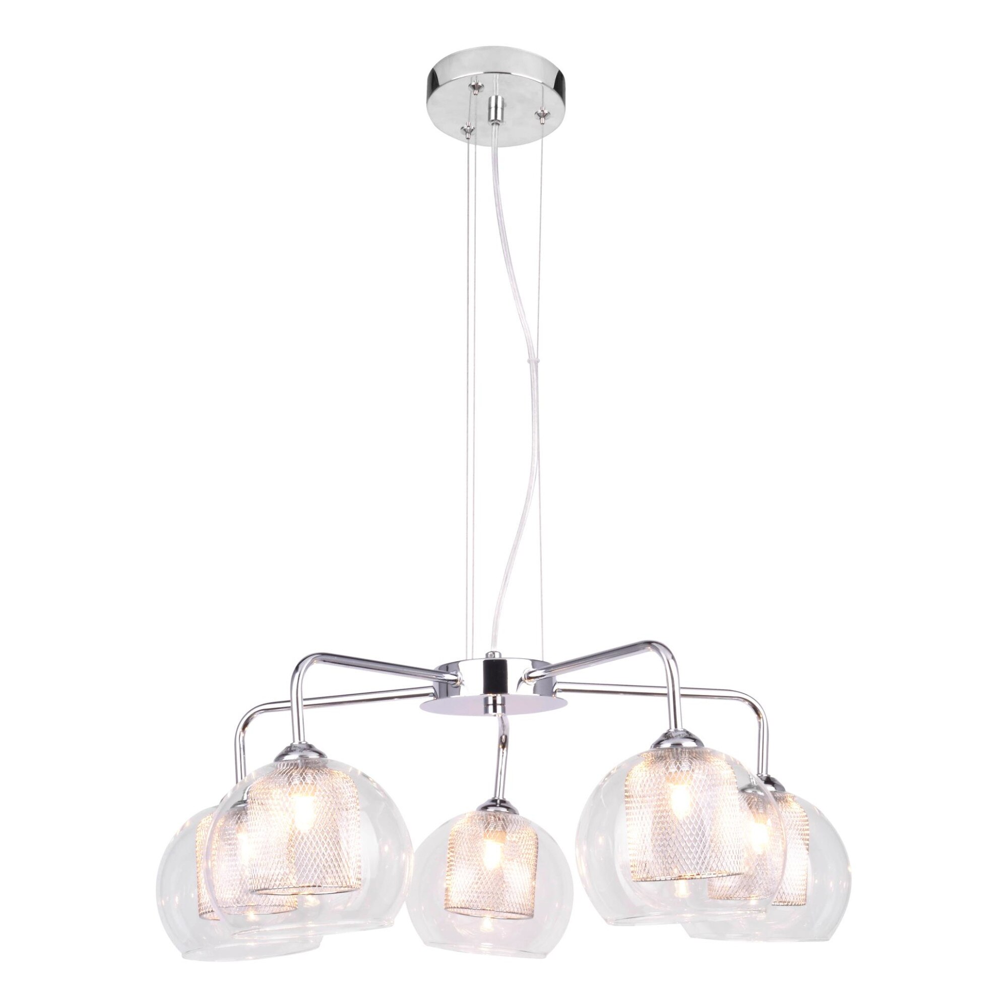 Lustra Lampex, Ivo, Crom, 5 brate, G9, 5x40W