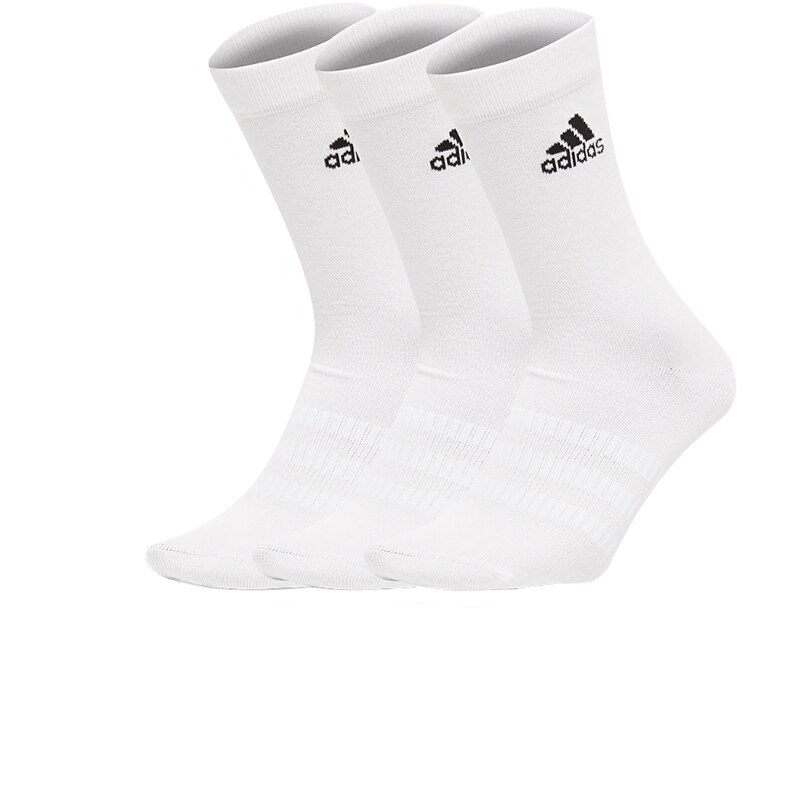 Set 3 Perechi Sosete Adidas Light Crew DZ9393, Barbati, Alb, 43-45