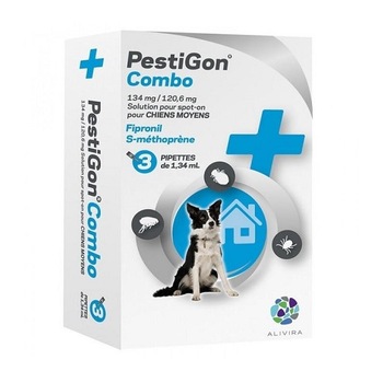 Solutie Antiparazitara, PestiGon Combo Dog M 134 mg/120,6 mg, 1 Pipeta Solutie Antiparazitara, PestiGon Combo Dog M 134 mg/120,6 mg, 1 Pipeta