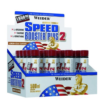 Fiole energizante Speed Booster Plus 2, 20 fiole, Weider Fiole energizante Speed Booster Plus 2, 20 fiole, Weider