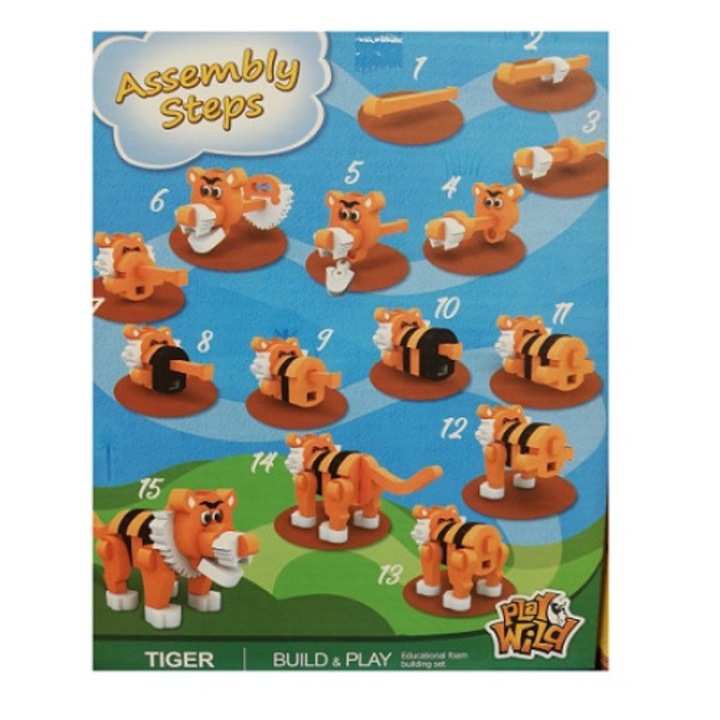 Puzzle 3 D model Tiger, 22 piese, +5 ani