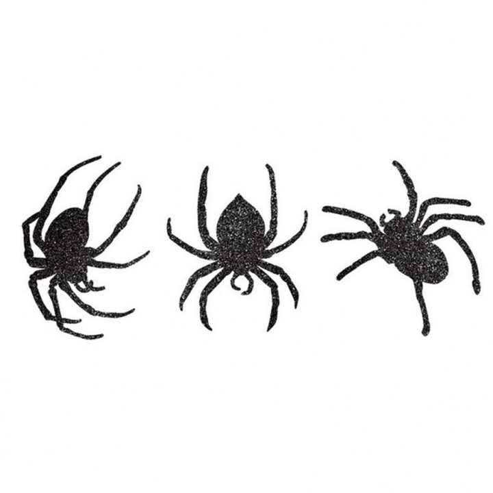 Decupaje din carton in forma de paianjeni pentru Halloween -diverse dimensiuni, Radar 199496, set 9 buc