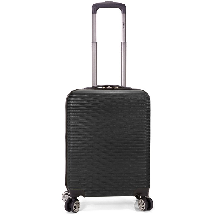 Куфар, Среден, BENZI, ABS, с 4 колела, BZ 5163 - 65 cm, Черен