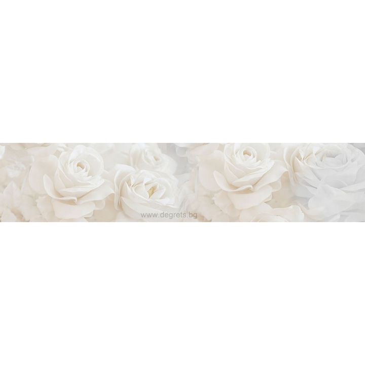 Гръб за Кухня DEGRETS 91579 Бели Рози 1, 61 cm x 2.80 m х 6 mm