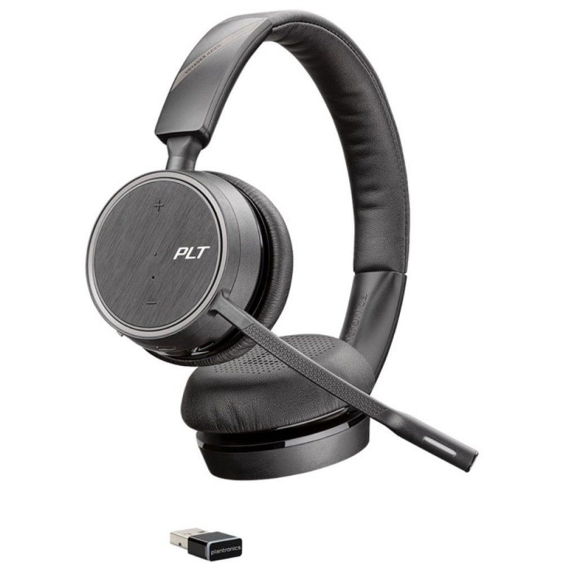 Casti bluetooth profesionale Plantronics Voyager 4220 UC, BT v4.1, A2DP 1.2/AVRCP 1.4, 20-20000 Hz, 32Ω, 2 microfoane, SoundGuard DIGITAL, Geanta transport, Negru
