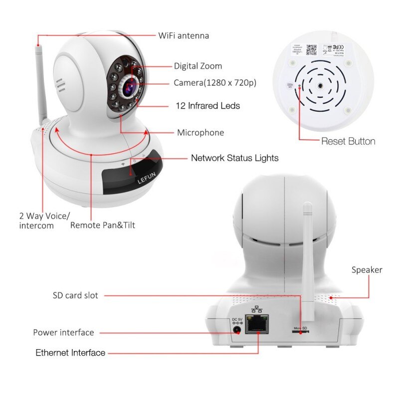 Lefun wireless ip cheap camera c2