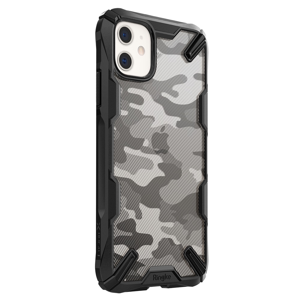 Husa Ringke pentru iPhone 11 fusion x, design camo, Black