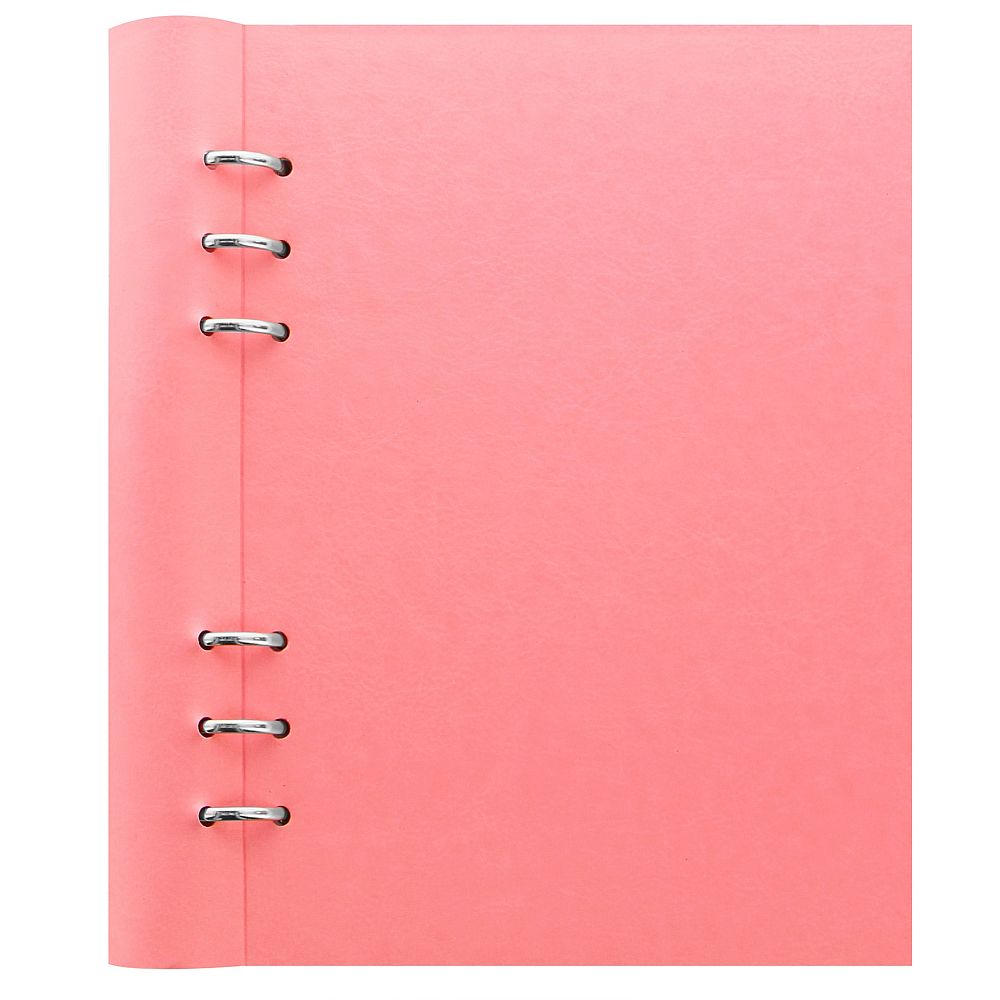 Agenda A5 nedatata cu rezerve si inele FILOFAX Clipbook Classic, Roz