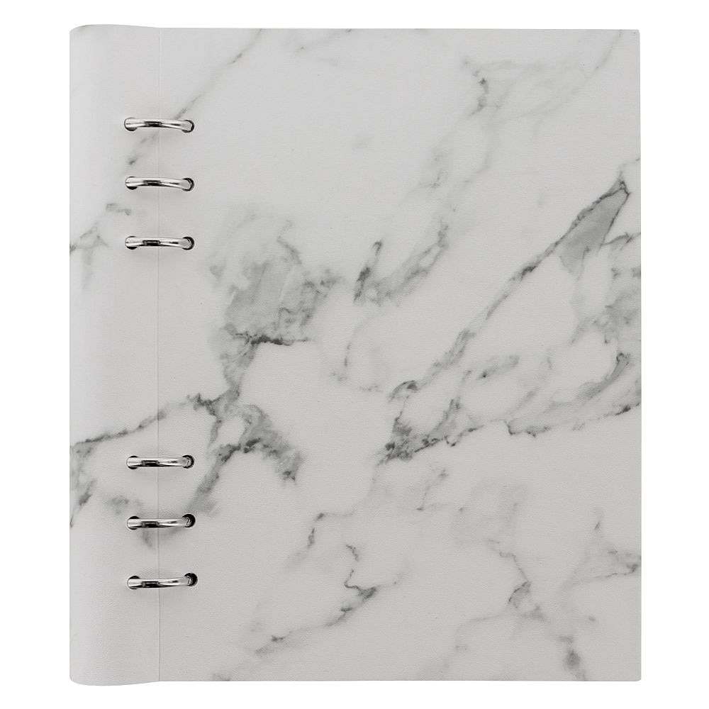 Agenda A5 nedatata cu rezerve si inele FILOFAX Clipbook Patterns, Marble