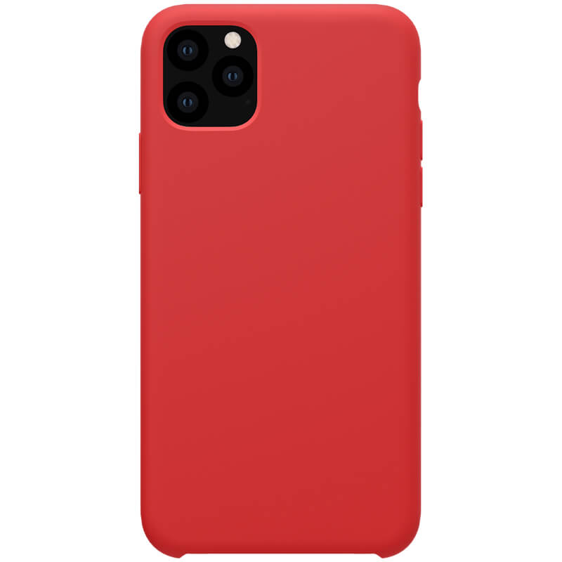 Husa din silicon mat rosu, cu interior de microfibra, pentru Apple iPhone 11 Pro Max- Nillkin Flex