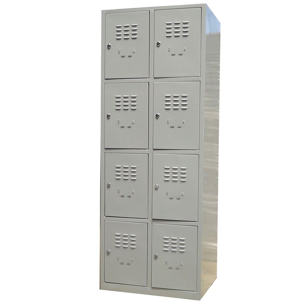 Vestiar metalic cu 8 usi fara accesorii, 600x450x1800 mm (LxlxH), ECO+