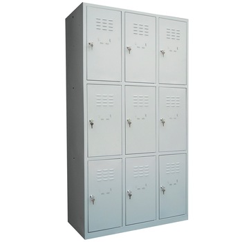 Vestiar metalic cu 9 usi fara accesorii, 889x450x1800 mm (LxlxH), ECO+ Vestiar metalic cu 9 usi fara accesorii, 889x450x1800 mm (LxlxH), ECO+