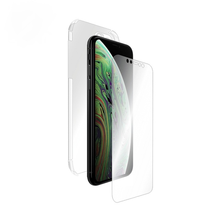 Folie Smart Protection pentru Iphone 11 Pro Max fullbody, protectie completa ecran, spate si laterale+Smart Spray®, Smart Squeegee®, microfibra si instructiuni instalare incluse