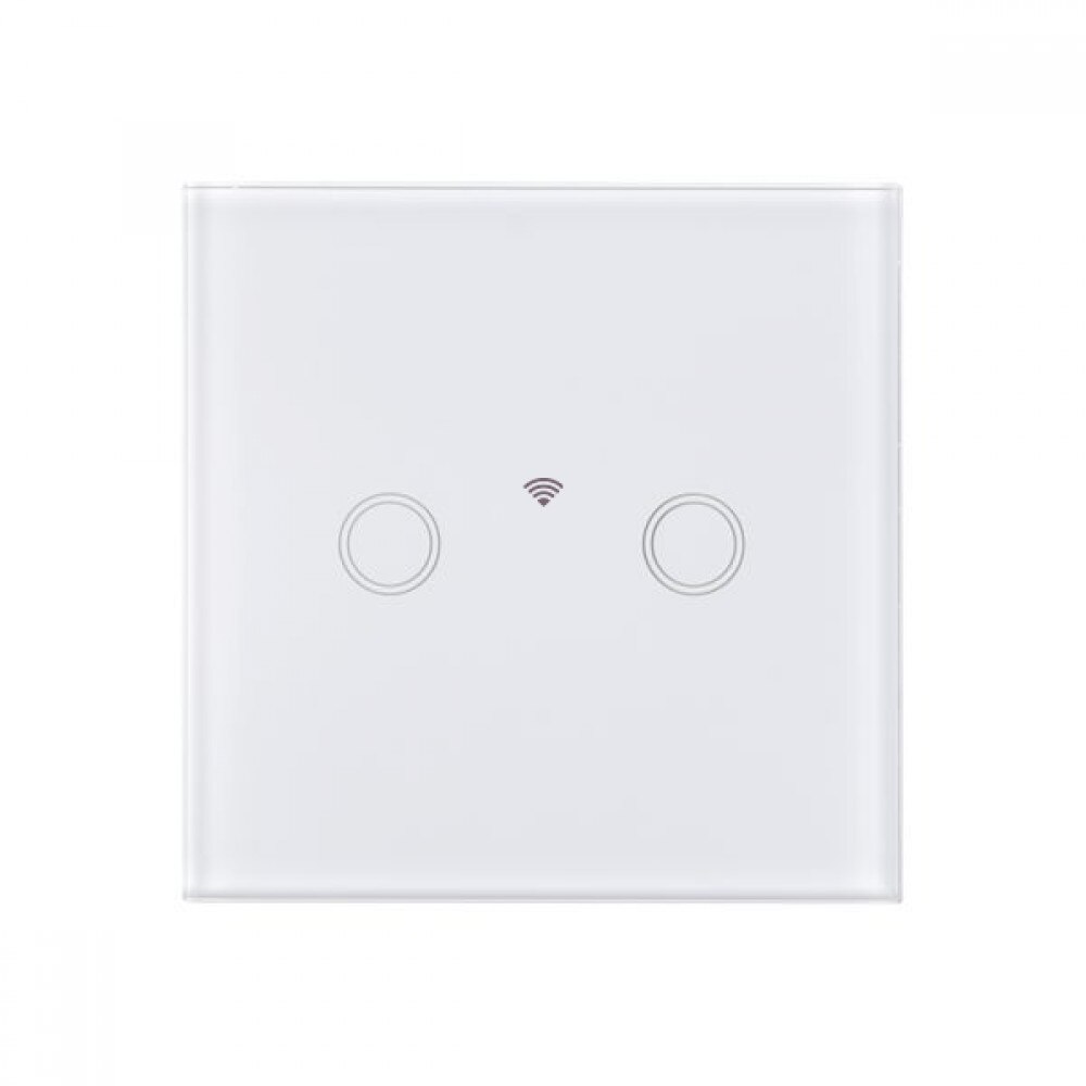 Intrerupator touch dublu WI-FI, alb