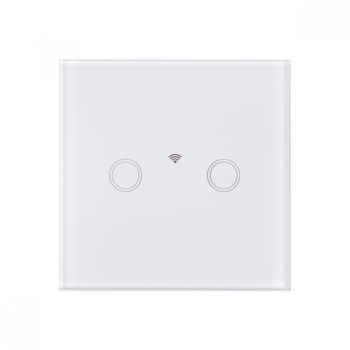 Intrerupator touch dublu WI-FI, alb Intrerupator touch dublu WI-FI, alb