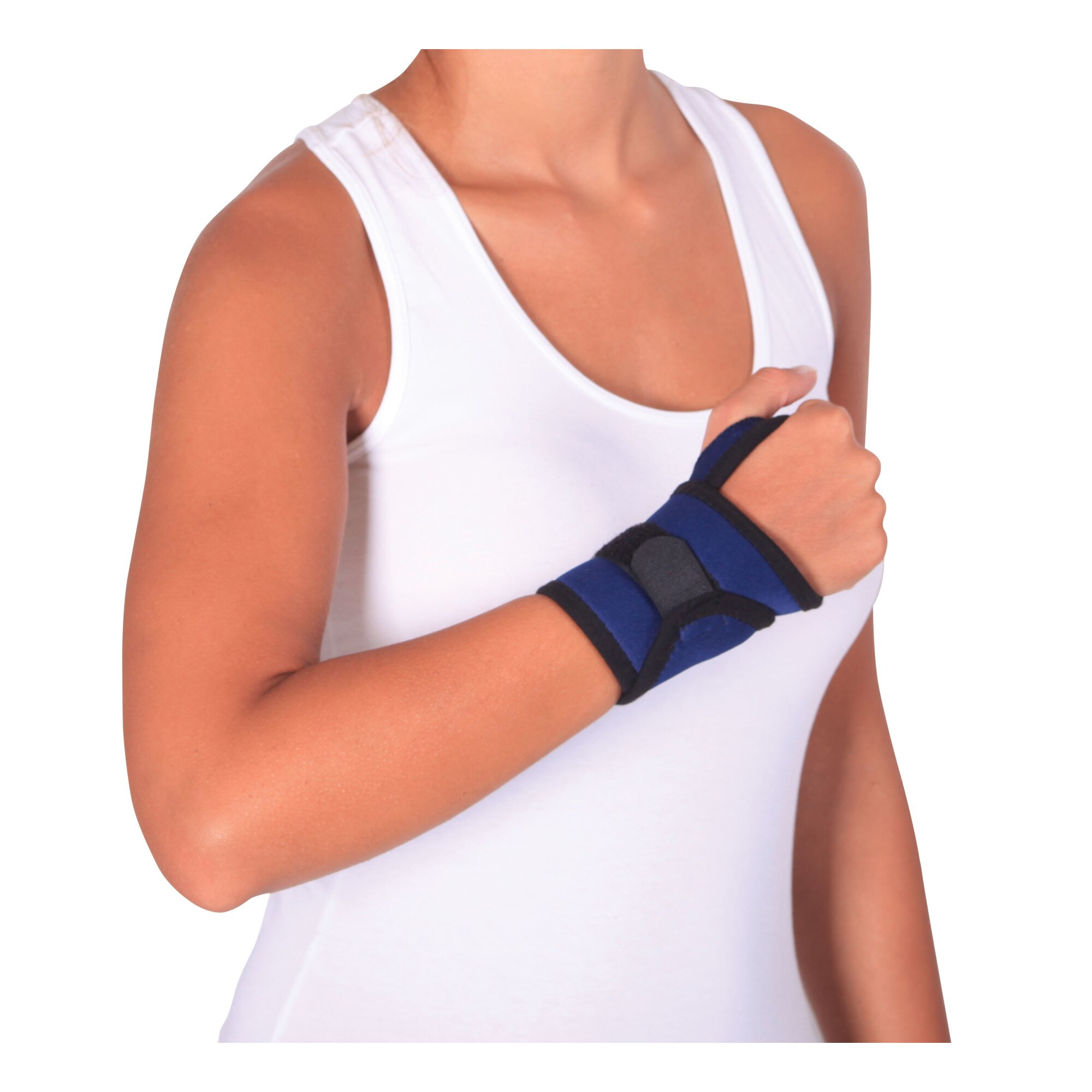 Orteza pentru incheietura mainii cu fixare pe deget Case 437, Albastru