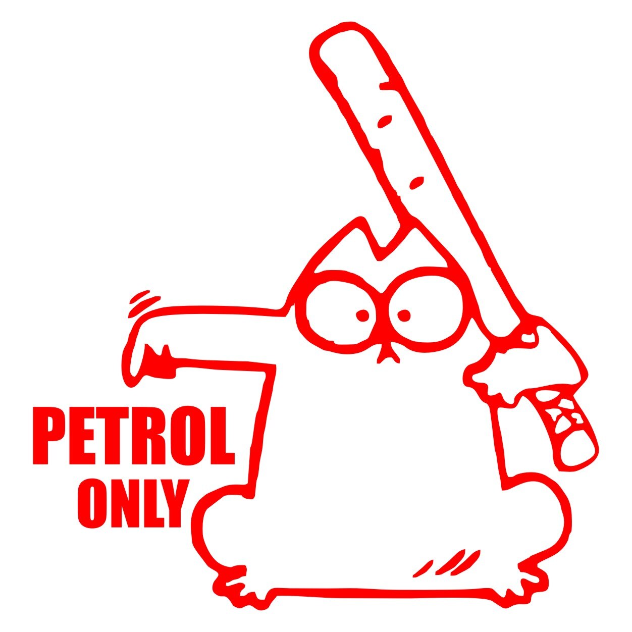 Sticker clapeta rezervor auto, culoare rosie, 