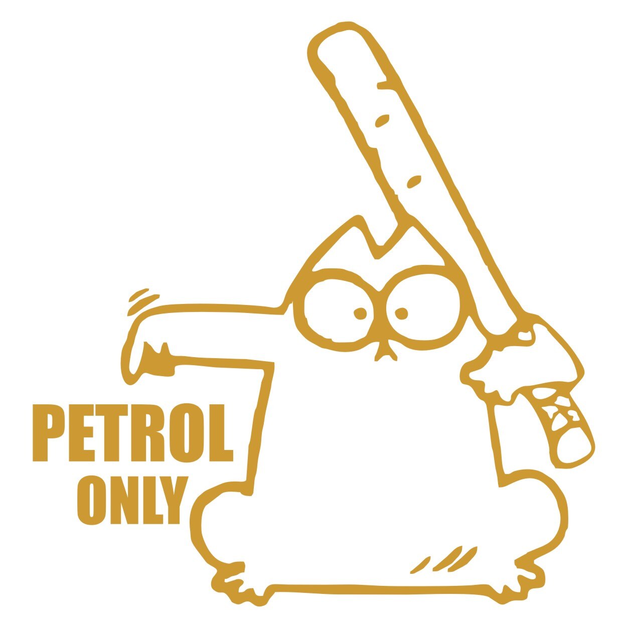 Sticker clapeta rezervor auto, culoare aurie, 