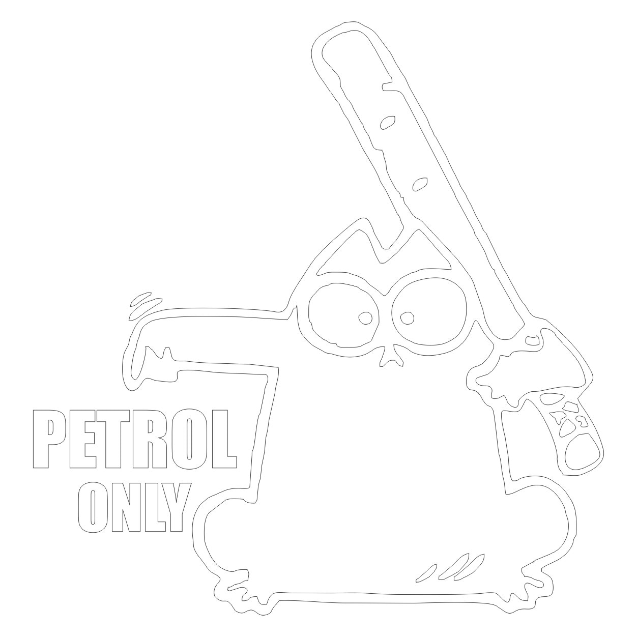 Sticker clapeta rezervor auto, culoare alba, 